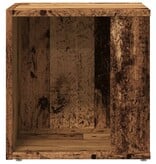 VidaXL Bijzettafel 33x33x34 cm bewerkt hout oud houtkleurig