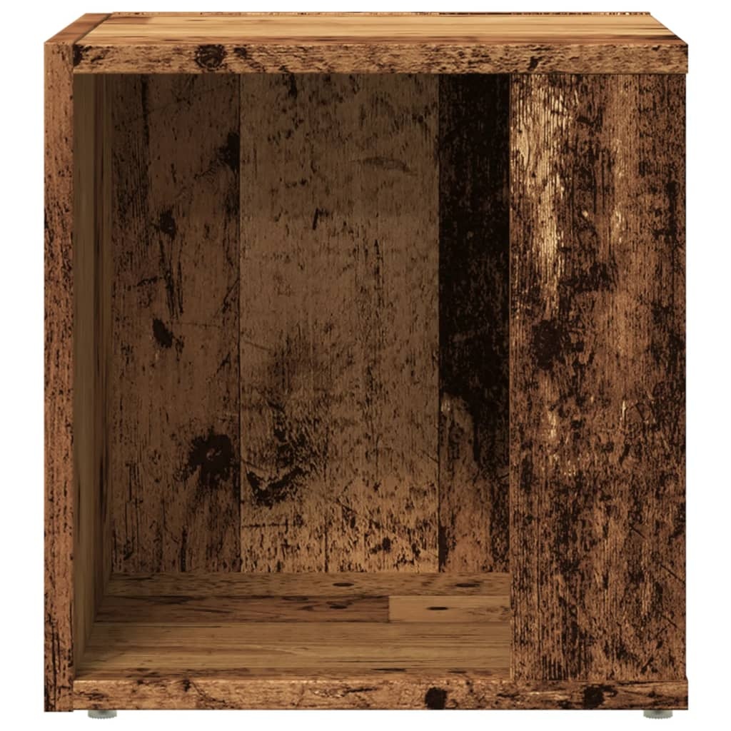 VidaXL Bijzettafel 33x33x34 cm bewerkt hout oud houtkleurig