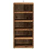 VidaXL Schoenenkast 32x35x70 cm bewerkt hout oud houtkleurig