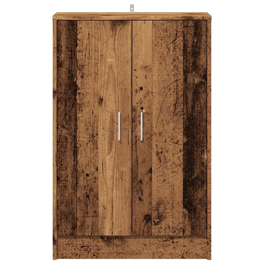 VidaXL Schoenenkast 60x35x92 cm bewerkt hout oud houtkleurig
