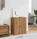 VidaXL Schoenenkast 60x35x70 cm bewerkt hout artisanaal eikenkleur