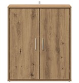 VidaXL Schoenenkast 60x35x70 cm bewerkt hout artisanaal eikenkleur