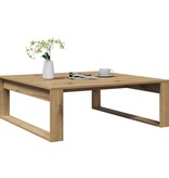 VidaXL Salontafel 100x100x35 cm bewerkt hout artisanaal eikenkleurig