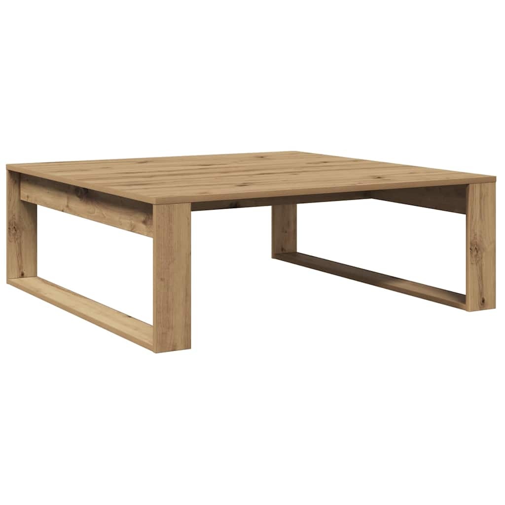 VidaXL Salontafel 100x100x35 cm bewerkt hout artisanaal eikenkleurig