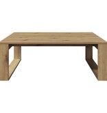 VidaXL Salontafel 100x100x35 cm bewerkt hout artisanaal eikenkleurig