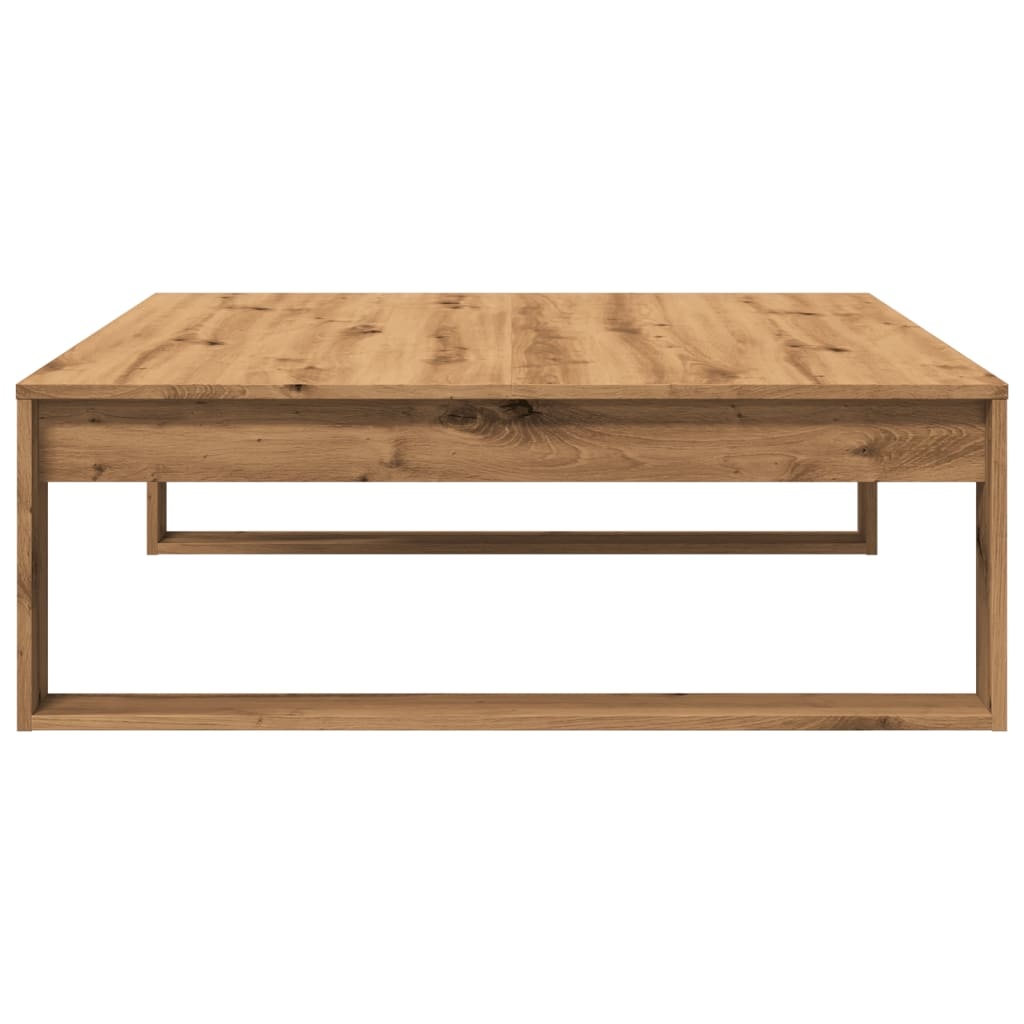 VidaXL Salontafel 100x100x35 cm bewerkt hout artisanaal eikenkleurig
