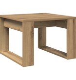 VidaXL Bijzettafel 50x50x35 cm bewerkt hout artisanaal eikenkleurig