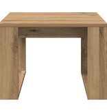 VidaXL Bijzettafel 50x50x35 cm bewerkt hout artisanaal eikenkleurig