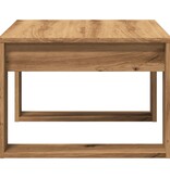 VidaXL Bijzettafel 50x50x35 cm bewerkt hout artisanaal eikenkleurig