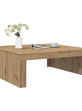 VidaXL Salontafel 100x100x35 cm bewerkt hout artisanaal eikenkleurig