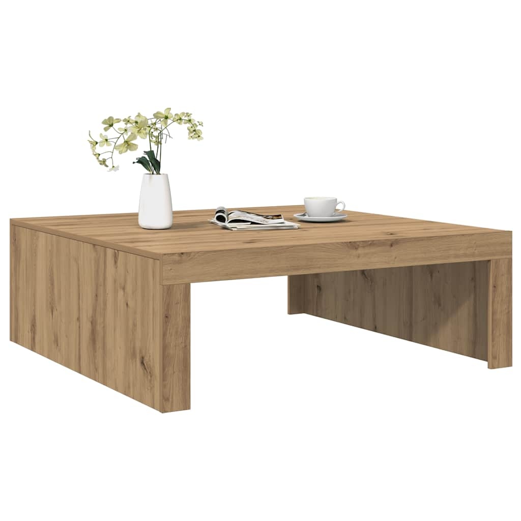 VidaXL Salontafel 100x100x35 cm bewerkt hout artisanaal eikenkleurig