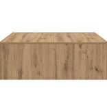 VidaXL Salontafel 100x100x35 cm bewerkt hout artisanaal eikenkleurig