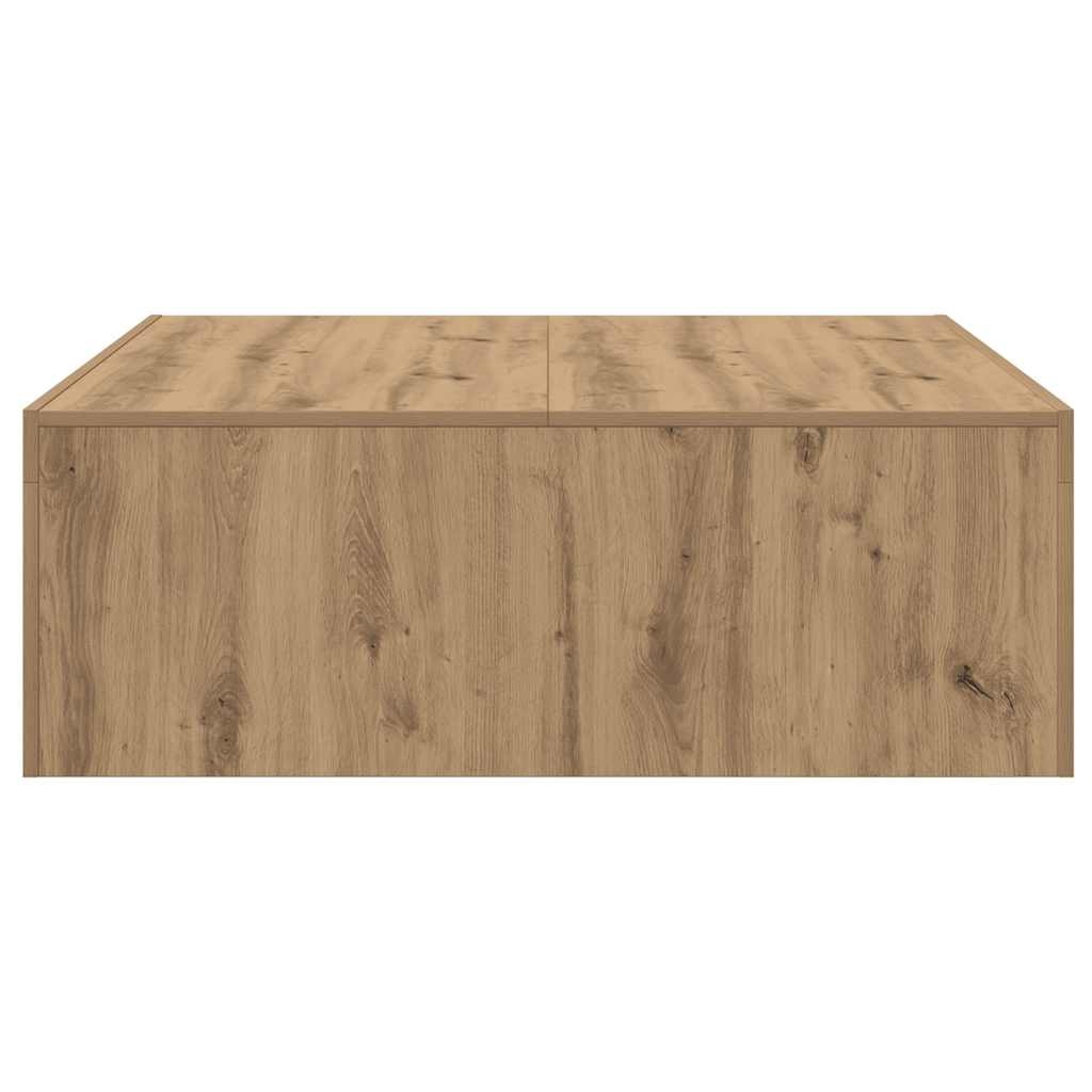 VidaXL Salontafel 100x100x35 cm bewerkt hout artisanaal eikenkleurig