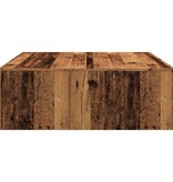 VidaXL Salontafel 100x100x35 cm bewerkt hout oude houtkleurig