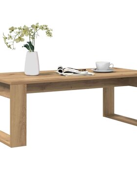 VidaXL Salontafel 102x50x35 cm bewerkt hout artisanaal eikenkleurig