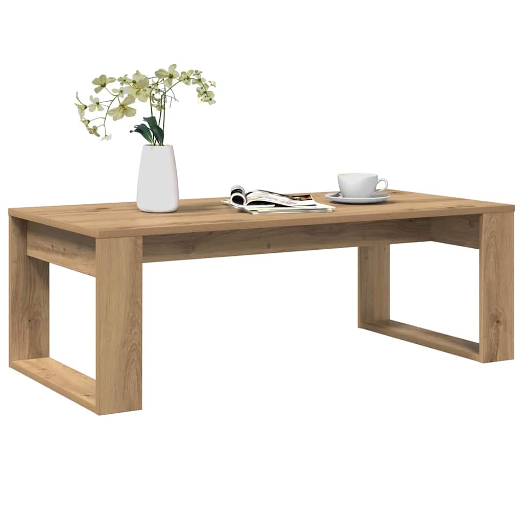 VidaXL Salontafel 102x50x35 cm bewerkt hout artisanaal eikenkleurig