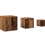 VidaXL Bijzettafels 3 st bewerkt hout oud houtkleurig