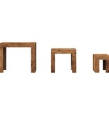 VidaXL 3-delige Tafeltjesset bewerkt hout oud houtkleurig