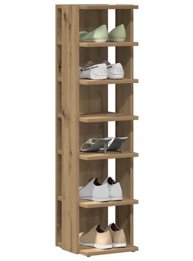VidaXL Schoenenkast 28x27x102 cm bewerkt hout artisanaal eikenkleurig