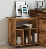 VidaXL Rolkast 60x45x60 cm bewerkt hout oud houtkleurig