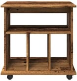 VidaXL Rolkast 60x45x60 cm bewerkt hout oud houtkleurig