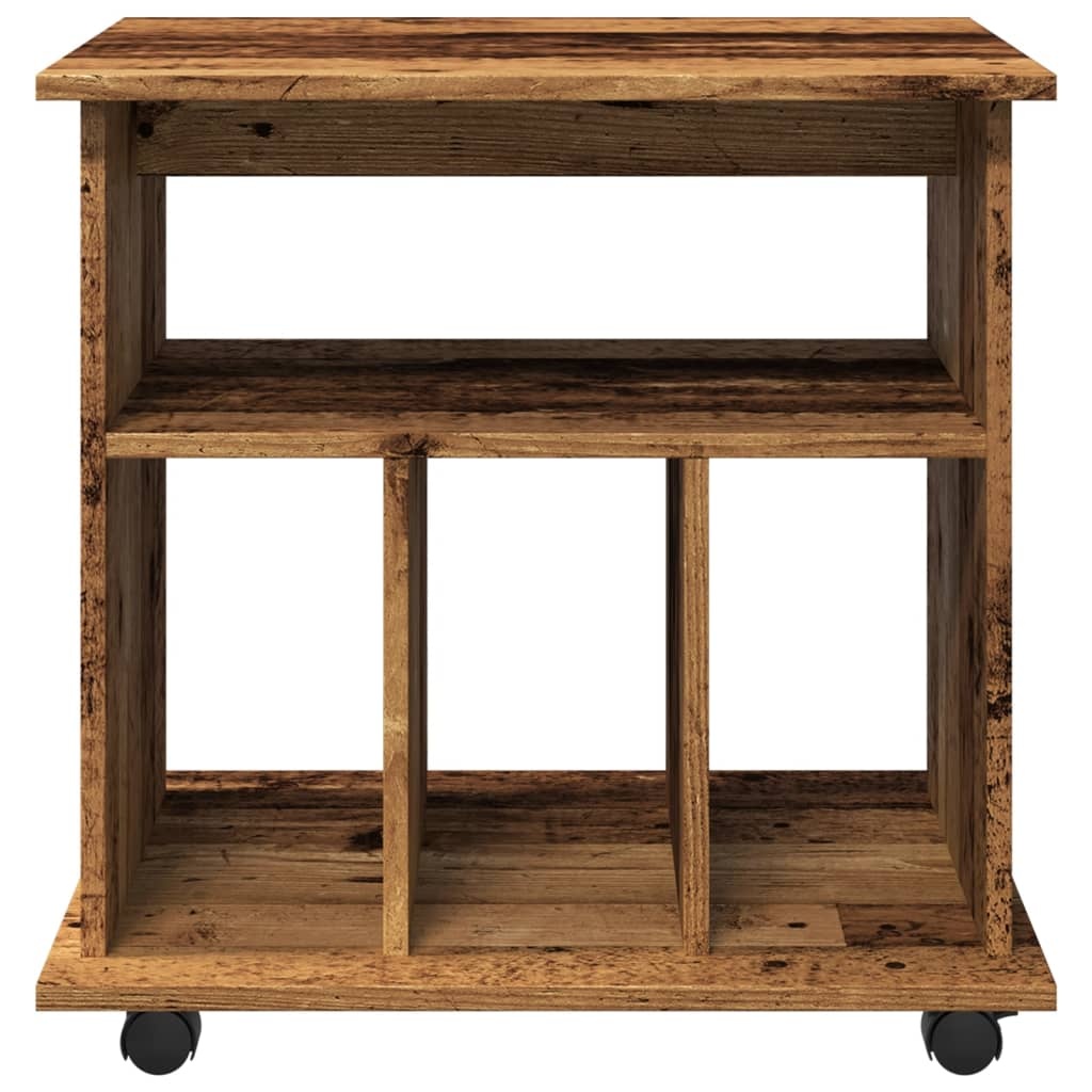 VidaXL Rolkast 60x45x60 cm bewerkt hout oud houtkleurig