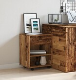 VidaXL Rolkast 46x36x59 cm bewerkt hout oud houtkleurig