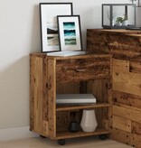 VidaXL Rolkast 46x36x59 cm bewerkt hout oud houtkleurig