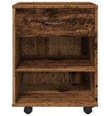 VidaXL Rolkast 46x36x59 cm bewerkt hout oud houtkleurig