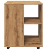 VidaXL Rolkast 60x53x72 cm bewerkt hout artisanaal eikenkleurig