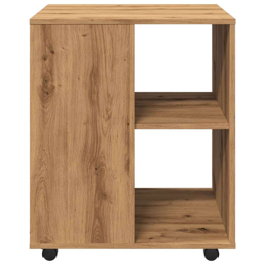 VidaXL Rolkast 60x53x72 cm bewerkt hout artisanaal eikenkleurig