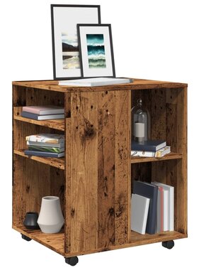 VidaXL Rolkast 60x53x72 cm bewerkt hout oud houtkleurig