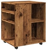 VidaXL Rolkast 60x53x72 cm bewerkt hout oud houtkleurig