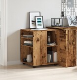 VidaXL Rolkast 60x53x72 cm bewerkt hout oud houtkleurig