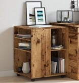 VidaXL Rolkast 60x53x72 cm bewerkt hout oud houtkleurig