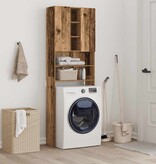 VidaXL Wasmachinekast 64x25,5x190 cm oud houtkleurig