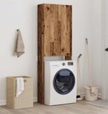 VidaXL Wasmachinekast 64x25,5x190 cm oud houtkleurig