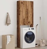 VidaXL Wasmachinekast 64x25,5x190 cm oud houtkleurig