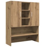 VidaXL Wasmachinekast 70,5x25,5x90 cm artisanaal eikenkleur