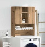 VidaXL Wasmachinekast 70,5x25,5x90 cm artisanaal eikenkleur