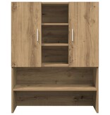 VidaXL Wasmachinekast 70,5x25,5x90 cm artisanaal eikenkleur