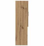 VidaXL Wasmachinekast 70,5x25,5x90 cm artisanaal eikenkleur