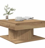 VidaXL Salontafel 55x55x30 cm bewerkt hout artisanaal eikenkleurig