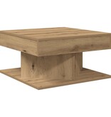 VidaXL Salontafel 55x55x30 cm bewerkt hout artisanaal eikenkleurig
