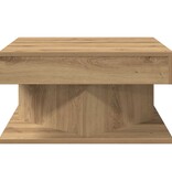 VidaXL Salontafel 55x55x30 cm bewerkt hout artisanaal eikenkleurig