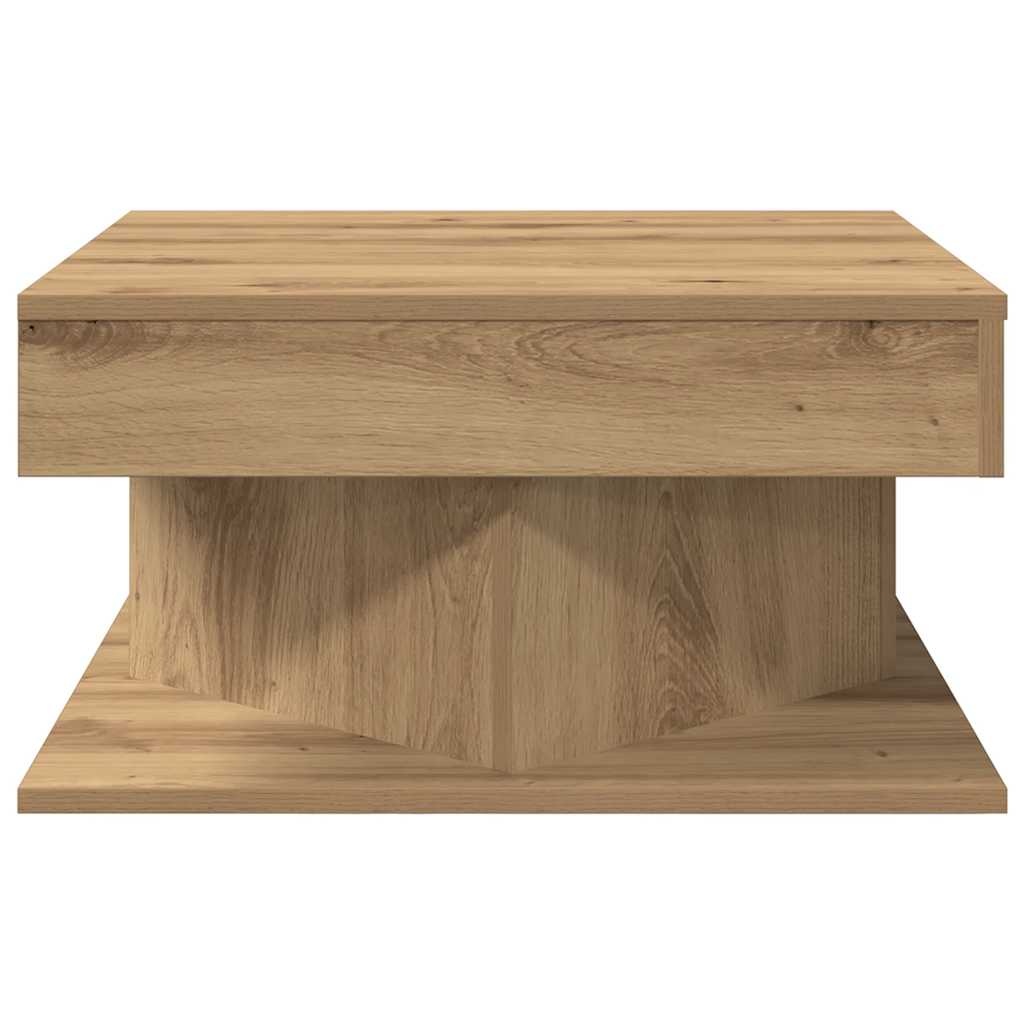 VidaXL Salontafel 55x55x30 cm bewerkt hout artisanaal eikenkleurig
