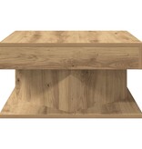 VidaXL Salontafel 55x55x30 cm bewerkt hout artisanaal eikenkleurig