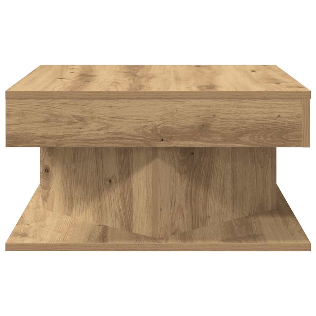VidaXL Salontafel 55x55x30 cm bewerkt hout artisanaal eikenkleurig