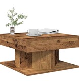 VidaXL Salontafel 55x55x30 cm bewerkt hout oud houtkleurig