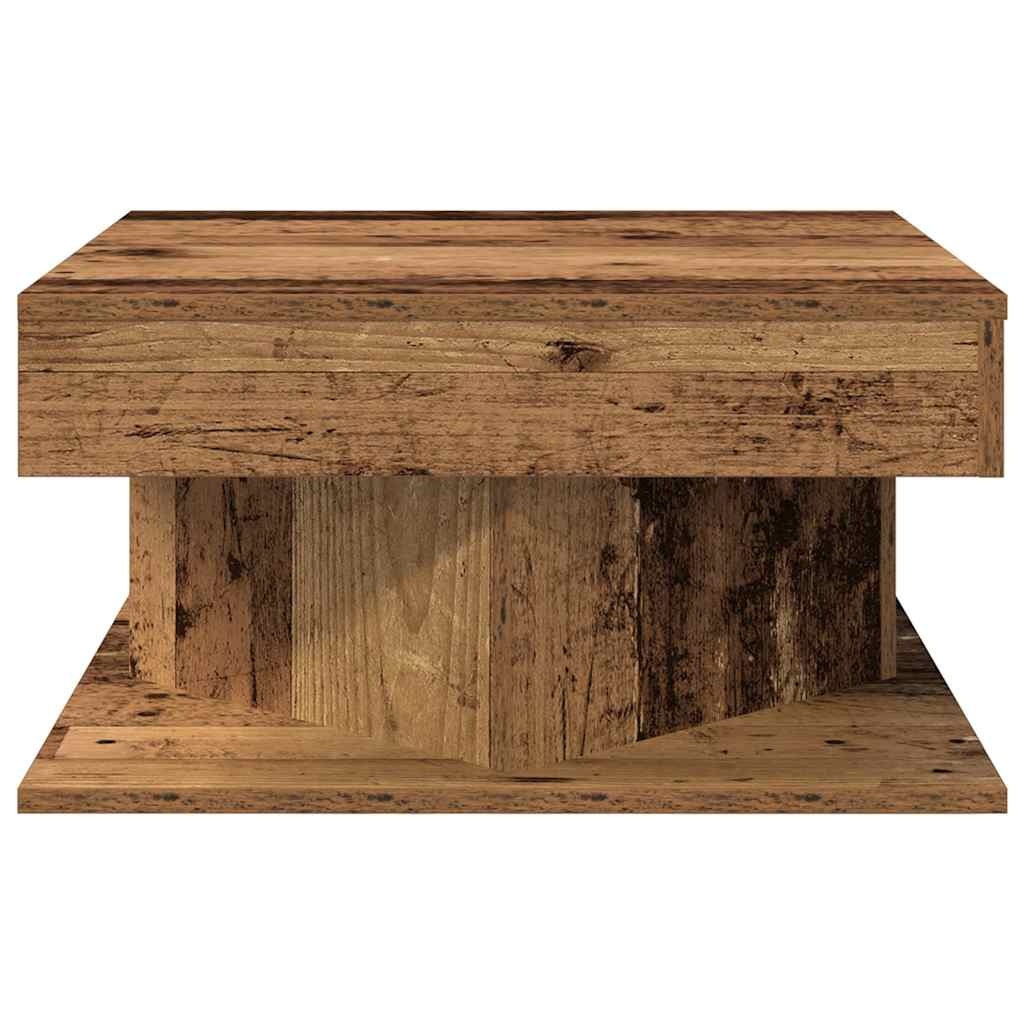 VidaXL Salontafel 55x55x30 cm bewerkt hout oud houtkleurig